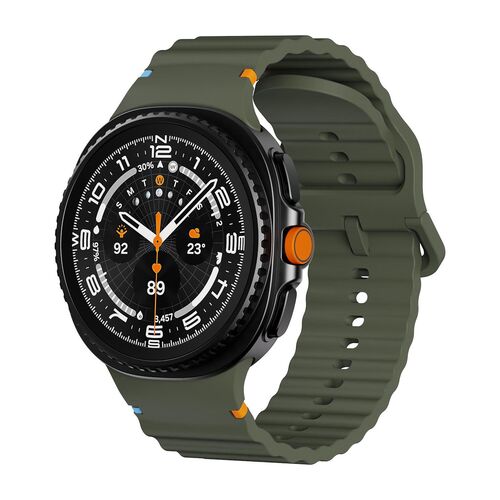 F�r Samsung Galaxy Watch 8 / 8 Classic Wellen Silikon Armband Gr�n