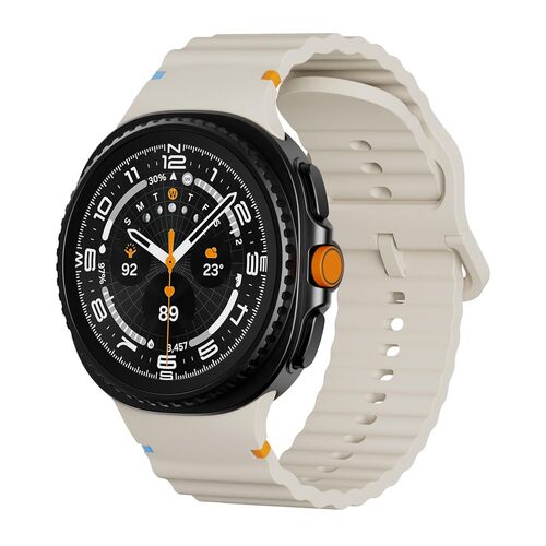 Silikon Armband f�r Samsung Galaxy Watch 8 / 8 Classic Wellenstruktur Design 