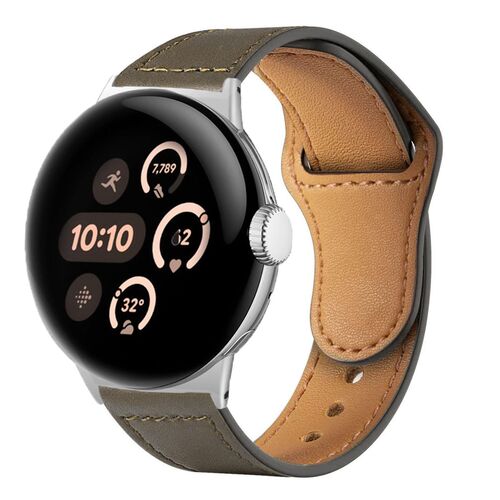 Leder Armband f�r Google Pixel Watch 4 / 3 / 2 / 1 41mm Premium Faltschlie�e 