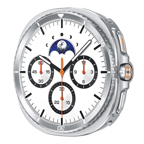 F�r Samsung Galaxy Watch 8 44mm Metall H�lle im Classic Design Silber