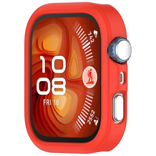 F�r Huawei Watch Fit 4 Soft Silikon Schutz H�lle Geh�use Rot