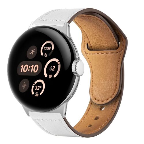 Leder Armband f�r Google Pixel Watch 4 / 3 45mm Premium Faltschlie�e Ersatz Band 