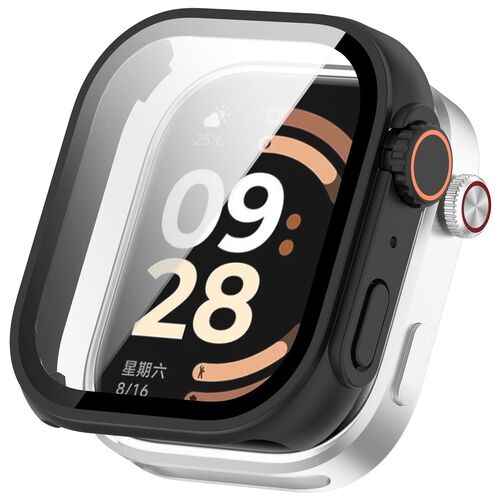 F�r Xiaomi Redmi Watch 6 Schutzglas H�lle im Ultra 3 Design Schwarz
