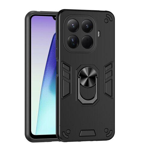 F�r Xiaomi 15T Pro Armor Magnet Ring Halter Schutz Handy H�lle Schwarz
