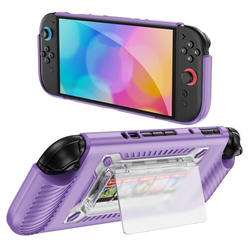 F�r Nintendo Switch 2 Anti-Rutsch Hybrid Schutzh�lle Lila