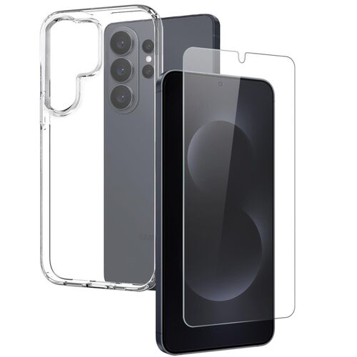 F�r Samsung Galaxy S26 Ultra TPU Schutz H�lle + 9H Glas Transparent