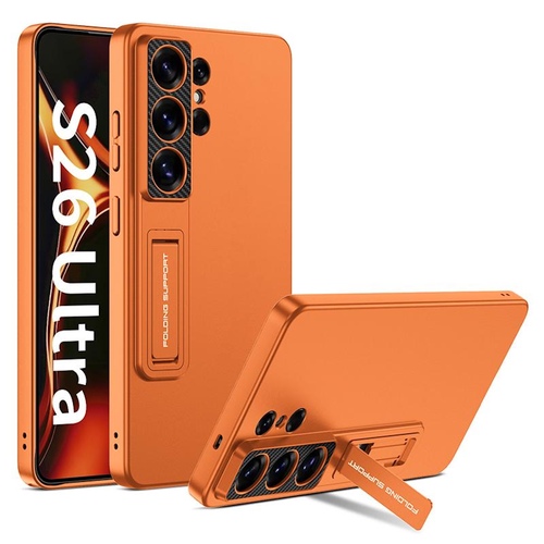 F�r Samsung Galaxy S26 Ultra 5G St�nder Schutz Handy H�lle Orange