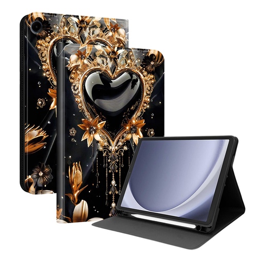 F�r Samsung Galaxy Tab A11 / Tab A9 Kunstleder Motiv Tasche