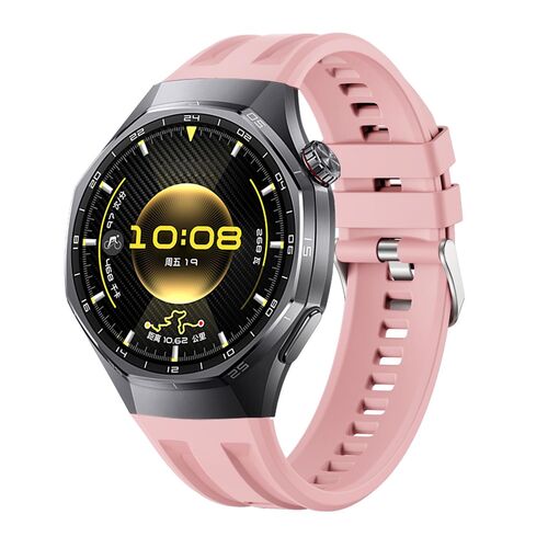 F�r Huawei Watch GT 6 Pro Silikon Armband Seamless Dual Groove Rosa