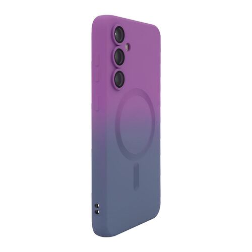 F�r Samsung Galaxy A57 5G Silikon MagSafe Schutz H�lle mit Farbverlauf