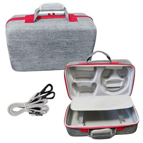 F�r PS5 Pro Tragetasche Doppel-Layer mit Kopfh�rerfach Grau