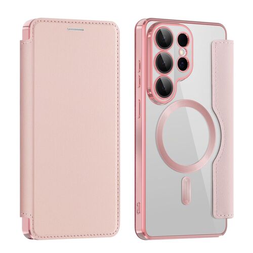 F�r Samsung Galaxy S26 Ultra Magsafe RFID 360 Kunstleder H�lle Rosa