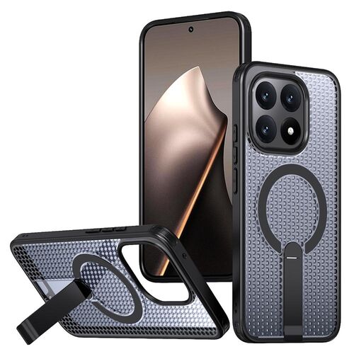 F�r Xiaomi 15T 5G Honeycomb MagSafe K�hlende Acryl TPU H�lle Schwarz