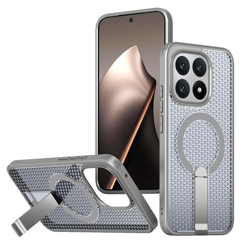 F�r Xiaomi 15T 5G Honeycomb MagSafe K�hlende Acryl TPU H�lle Grau