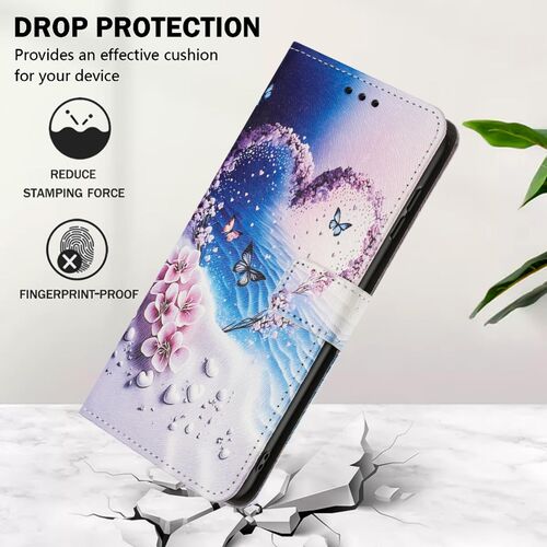 Klapp Schutz Handyh�lle f�r Samsung Galaxy A57 5G Kunstleder Motiv mit Kartenfach & Standfunktion