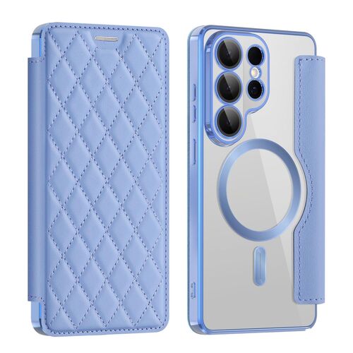 F�r Samsung Galaxy S26 Ultra Kunstleder MagSafe RFID H�lle Hellblau