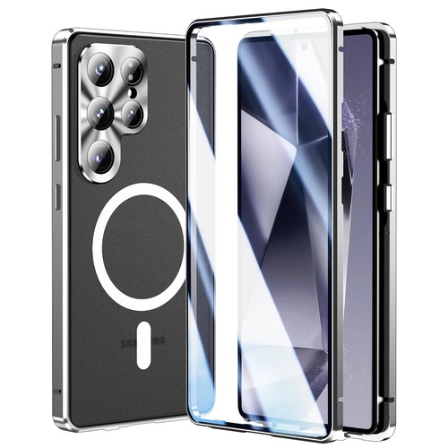 MagSafe f�r Samsung Galaxy S26 Ultra 5G Full Schutz Hartglas Silber