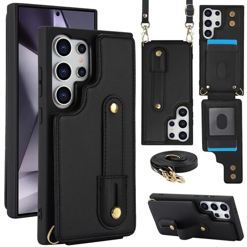 Handy H�lle Fliph�lle f�r Samsung Galaxy S26 Plus Ultra Kunstleder Umh�ngeband 