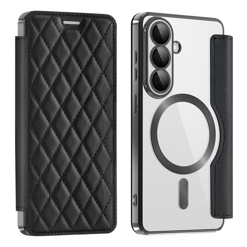 MagSafe f�r Samsung Galaxy S26 Kunstleder RFID Schutz Wallet Schwarz