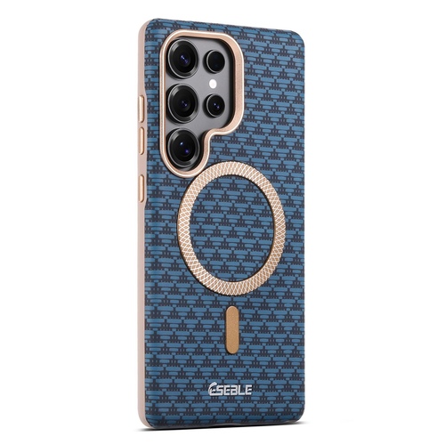 MagSafe f�r Samsung Galaxy S25 Ultra 5G Schild TPU H�lle Blau
