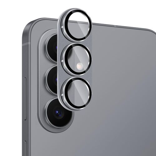 Linsenglas f�r Samsung Galaxy S26 Plus Aluminium Ring 9H D�nn Grau