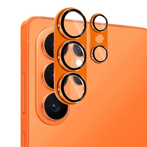 Linsenglas f�r Samsung Galaxy S26 Ultra Aluminium Ring 9H D�nn Orange