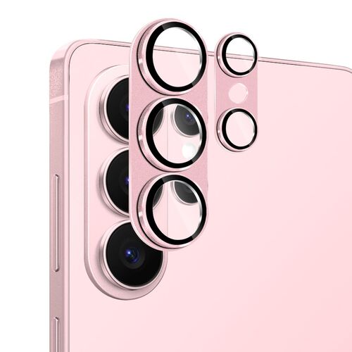 Linsenglas f�r Samsung Galaxy S26 Ultra Aluminium Ring 9H D�nn Rosa