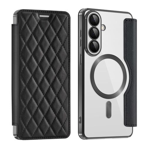 MagSafe f�r Samsung Galaxy S26 Plus Kunstleder RFID Schutz Schwarz