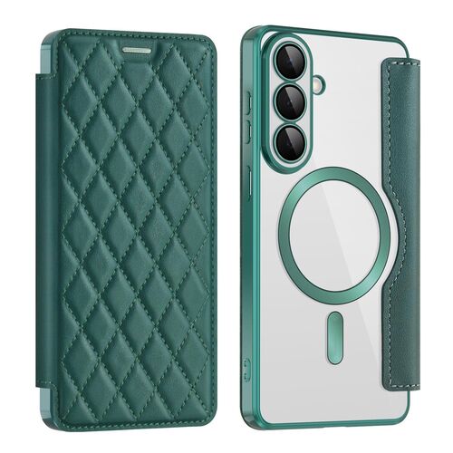 MagSafe f�r Samsung Galaxy S26 Plus Kunstleder RFID Schutz Gr�n