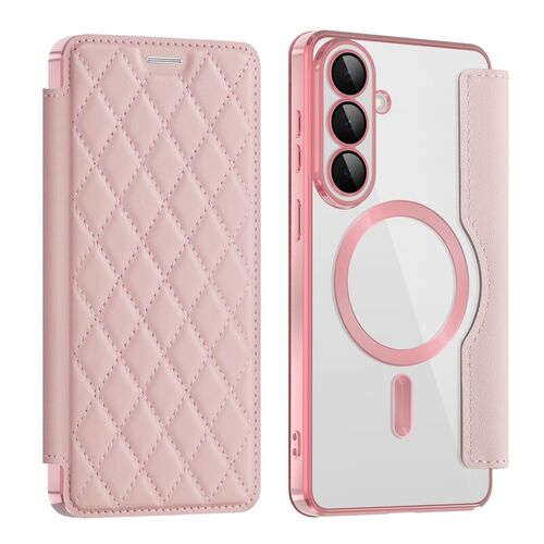 MagSafe f�r Samsung Galaxy S26 Plus Kunstleder RFID Schutz Rosa