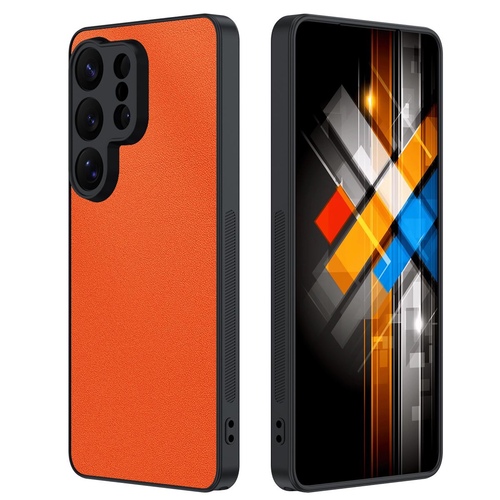Ultrad�nn Glattes Kunstleder f�r Samsung Galaxy S26 Ultra TPU Orange