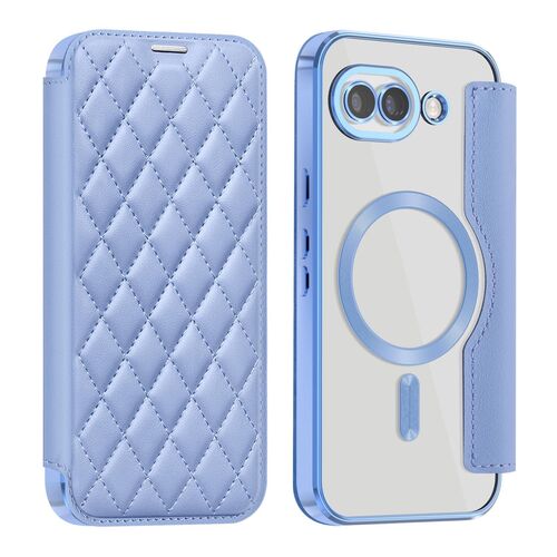 MagSafe f�r Google Pixel 10a Kunstleder RFID Kamera Schutz Hellblau