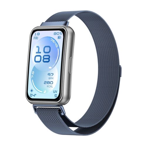 Edelstahl f�r Huawei Band 11 / 11 Pro / 10 Milan Magnet Band Blau