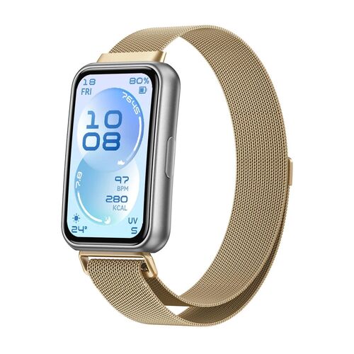 Edelstahl f�r Huawei Band 11 / 11 Pro / 10 Milan Magnet Band C- Gold