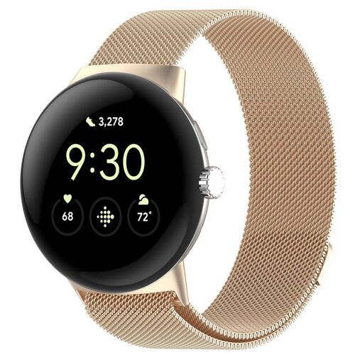 Edelstahl f�r Google Pixel Watch 4 Watch / 3 45mm Magnet Band C- Gold