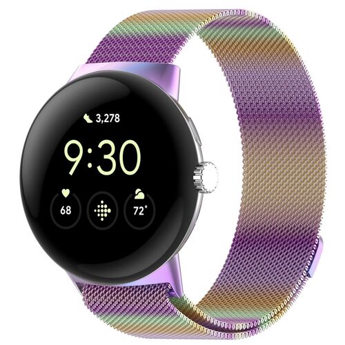 Edelstahl f�r Google Pixel Watch 4 / 3 45mm Magnet Band Bunt