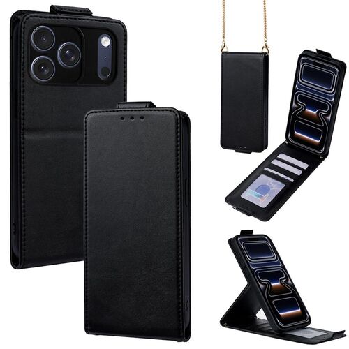 Flipcase f�r Apple iPhone 17 Pro Crossbody Kette mit Kartenfach
