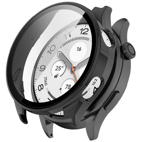 + Schutzglas f�r Xiaomi Watch 5 Full Cover PC Geh�use Schwarz