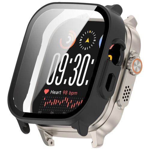 + Schutzglas f�r Oppo Realme Watch 5 Full Cover PC Geh�use Schwarz