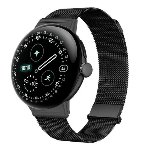 Edelstahl f�r Google Pixel Watch 4 / 3 / 2 / 41mm Magnet Band Schwarz