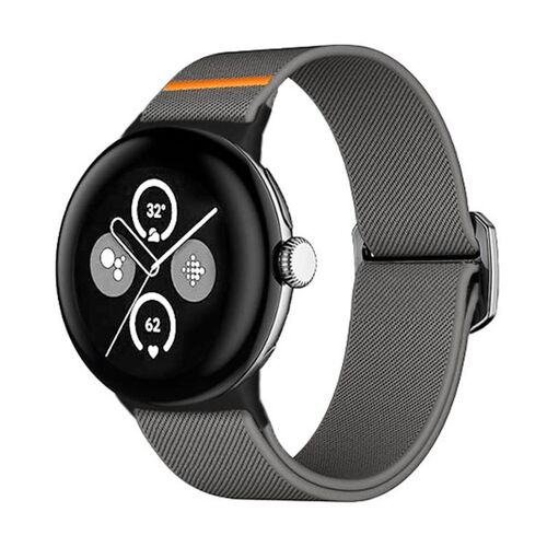 Nylon f�r Google Pixel Watch 4 / 3 45mm Elastisch Verstellbar Grau