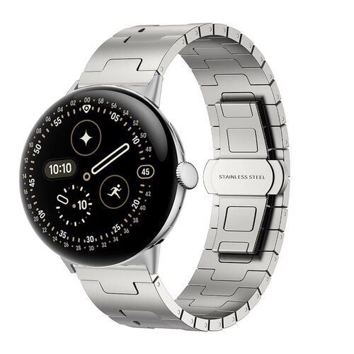 Edelstahl f�r Google Pixel Watch 4 / 3 45mm Butterfly Ersatz Titan