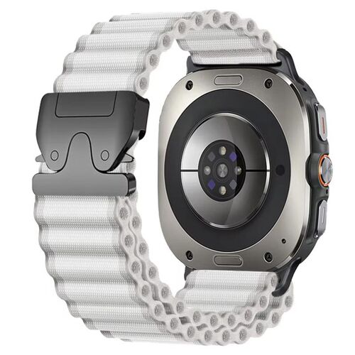 Nylon Outdoor f�r Samsung Galaxy Watch 8 / 8 Classic Ersatzband Wei�