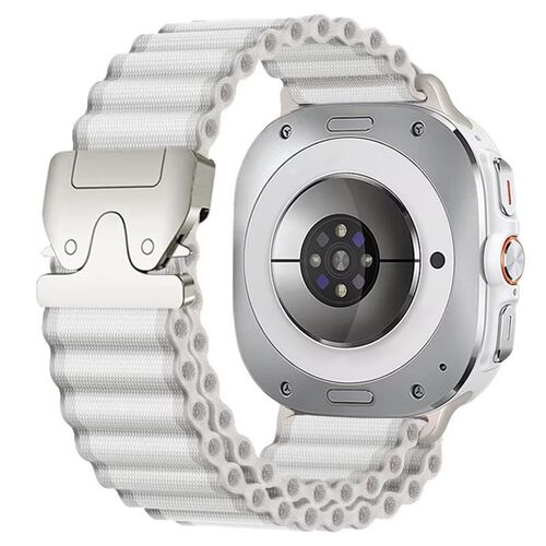 Nylon Outdoor f�r Samsung Galaxy Watch 8 / 8 Classic Ersatzband Wei�