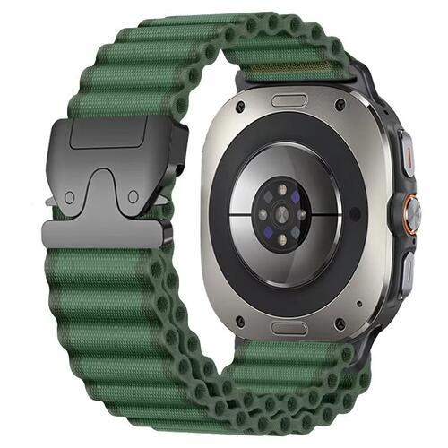 Nylon Outdoor f�r Samsung Galaxy Watch 8 / 8 Classic Ersatzband Gr�n