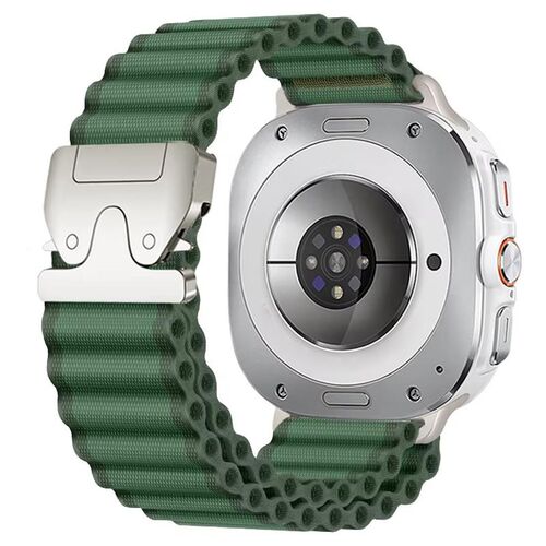 Nylon Outdoor f�r Samsung Galaxy Watch 8 / 8 Classic Ersatzband Gr�n