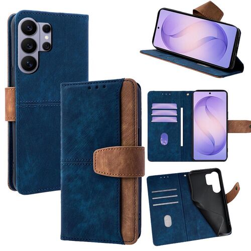 Klapph�lle f�r Samsung Galaxy S26 Ultra RFID Schutz Kartenfach Blau