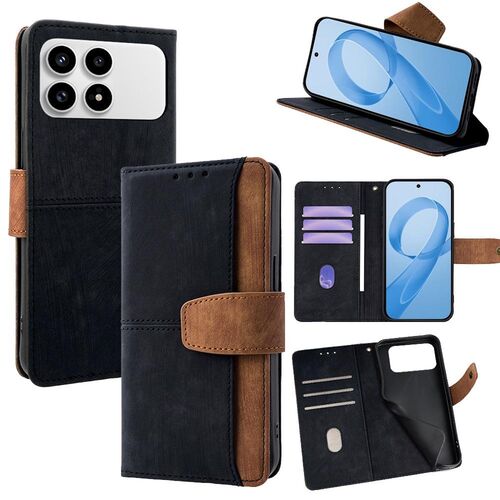 Klapph�lle f�r Xiaomi Poco F8 Pro RFID Schutz mit Kartenfach Schwarz
