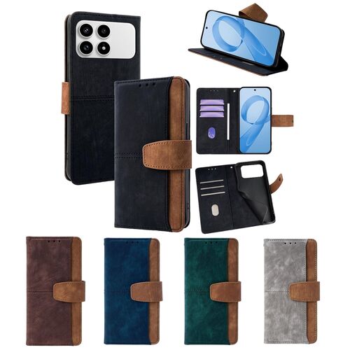 Handy H�lle Klapph�lle f�r Xiaomi Poco F8 Pro / Ultra RFID Schutz mit Kartenfach