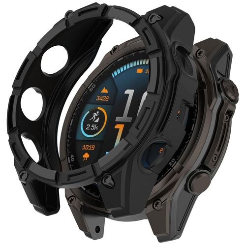 Armor TPU f�r Garmin Quatix 8 51mm AMOLED Schutz Halbabdeckung Schwarz